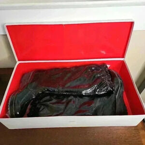 Coach Ceejay Black Patent Leather Wedge Boots Size 9 W/ Original Box Logo Stitch